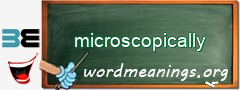 WordMeaning blackboard for microscopically
